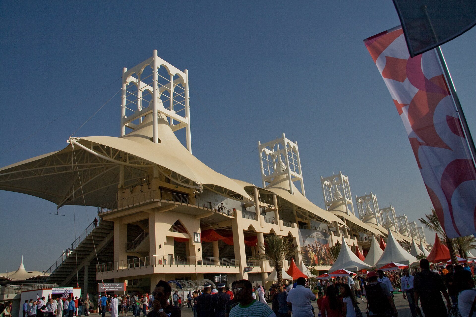 Bahrain International Circuit: main grandstands in 2010