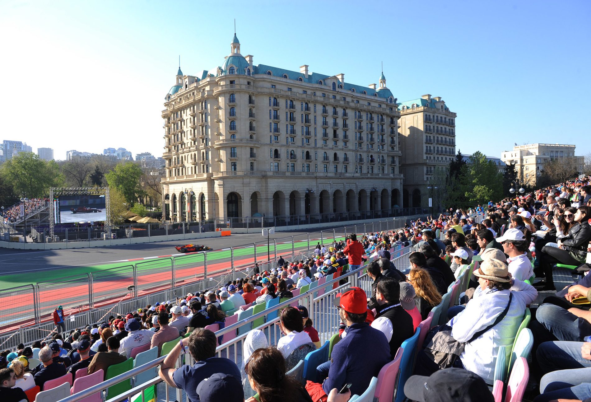 Baku City Circuit: Four Seasons Hotel Baku during 2019 Formula-1 Azerbaijan Grand Prix