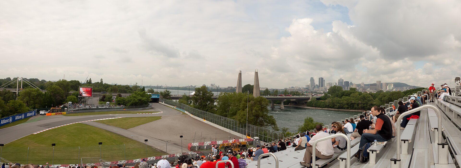 Grandstands and track at the 2010 Canadian Grand Prix