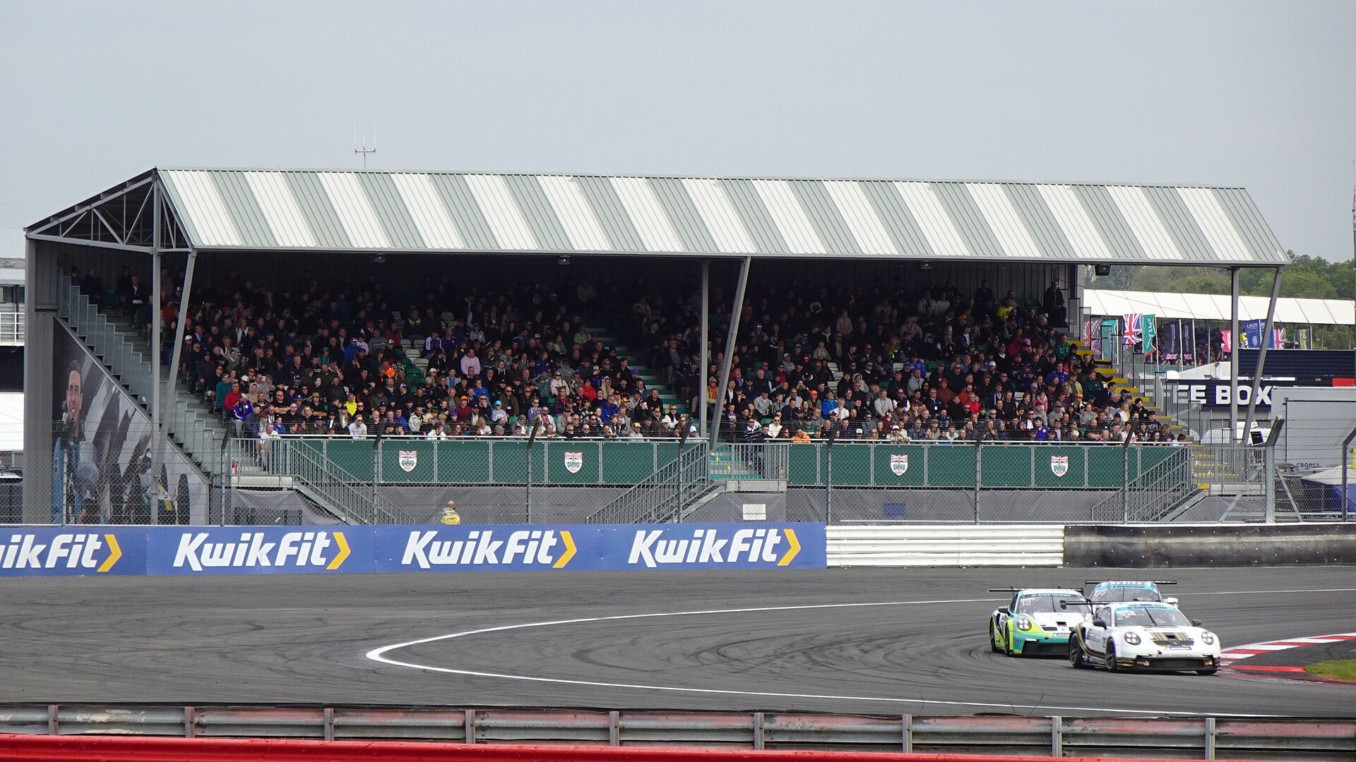 The BRDC Grandstand at Silverstone
