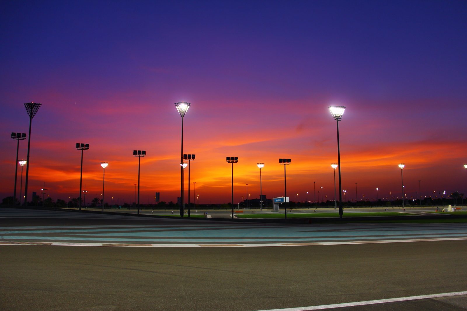 Yas Marina Circuit at sunset